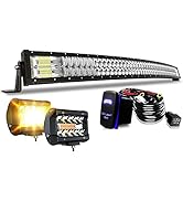 Amazon.com: FEELON 5D 52'' inch Straight LED Light Bar + 4